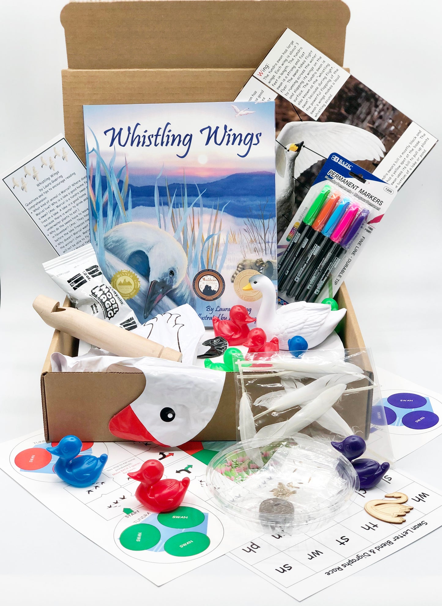 Swan children's book and themed activities kit