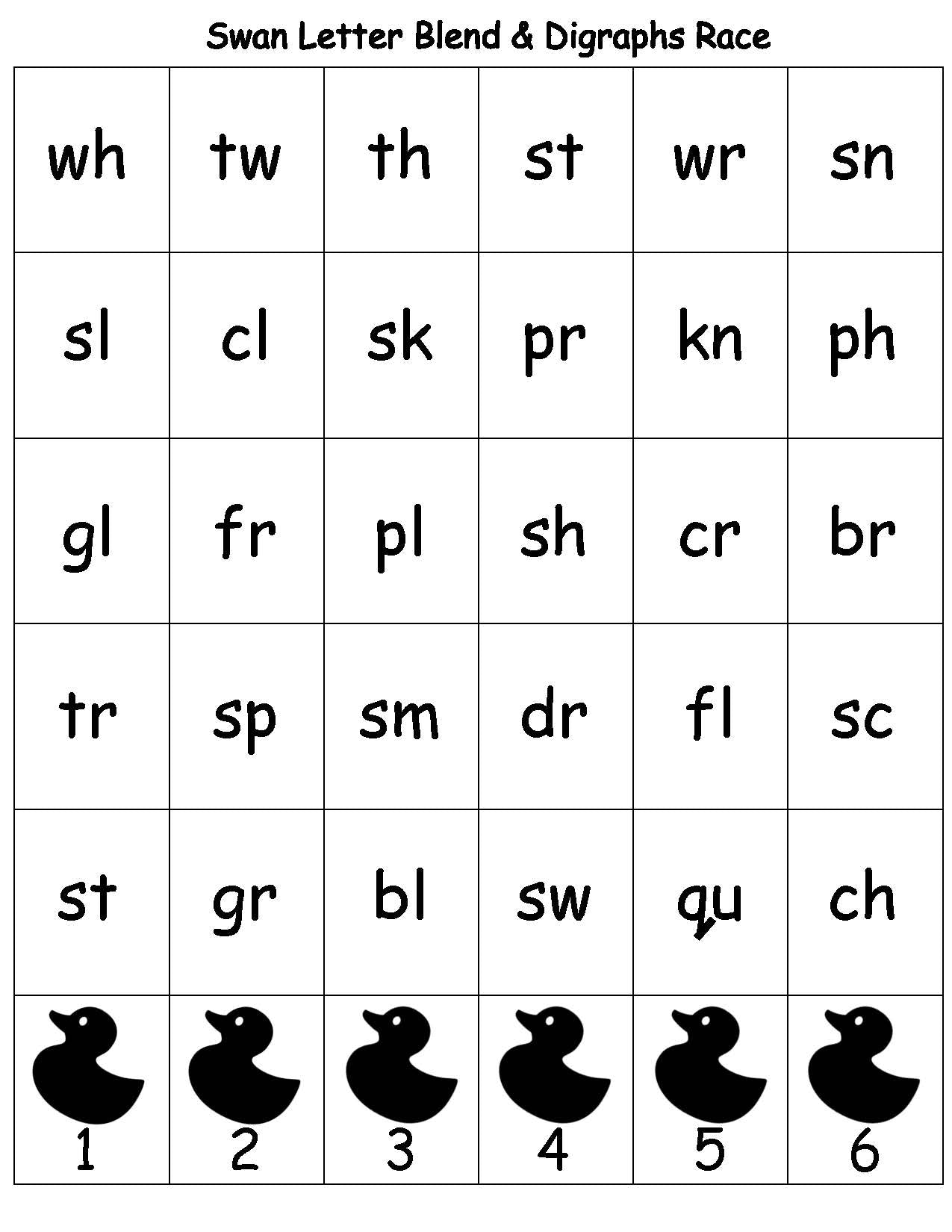 baby swan literacy games for kids