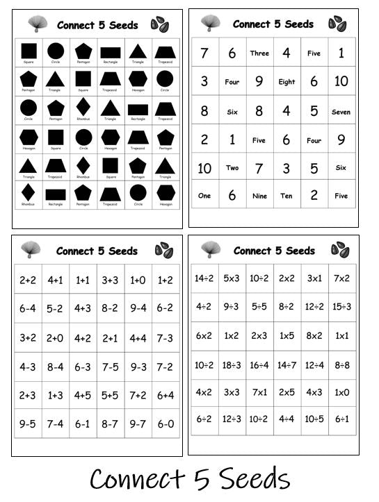 Connect 5 Math Game Kids