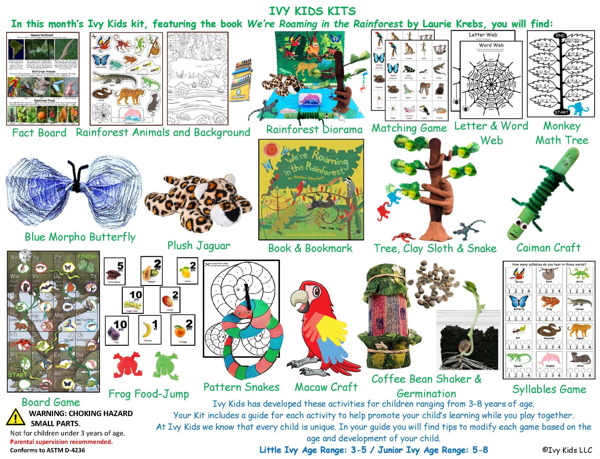 Rainforest themed Activity STEM kit for Children