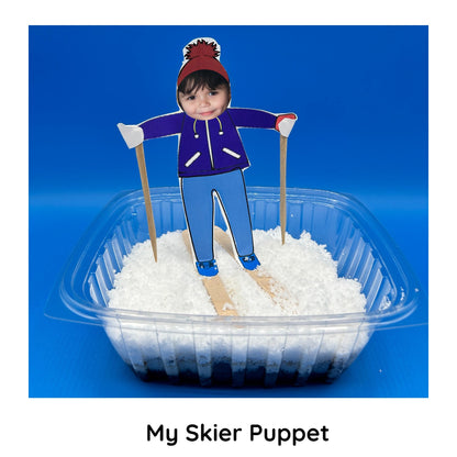 My Skier Puppet Art Project