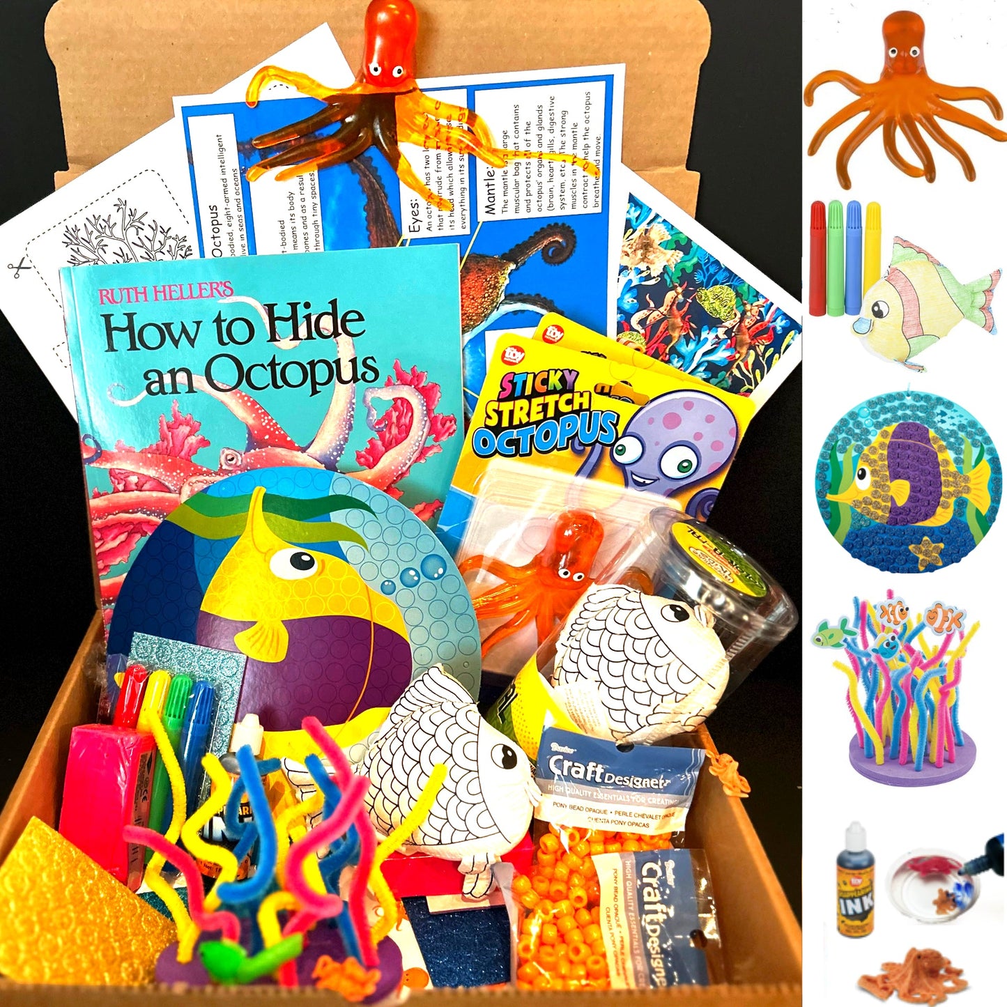 Octopus and sea creature themed activity kit