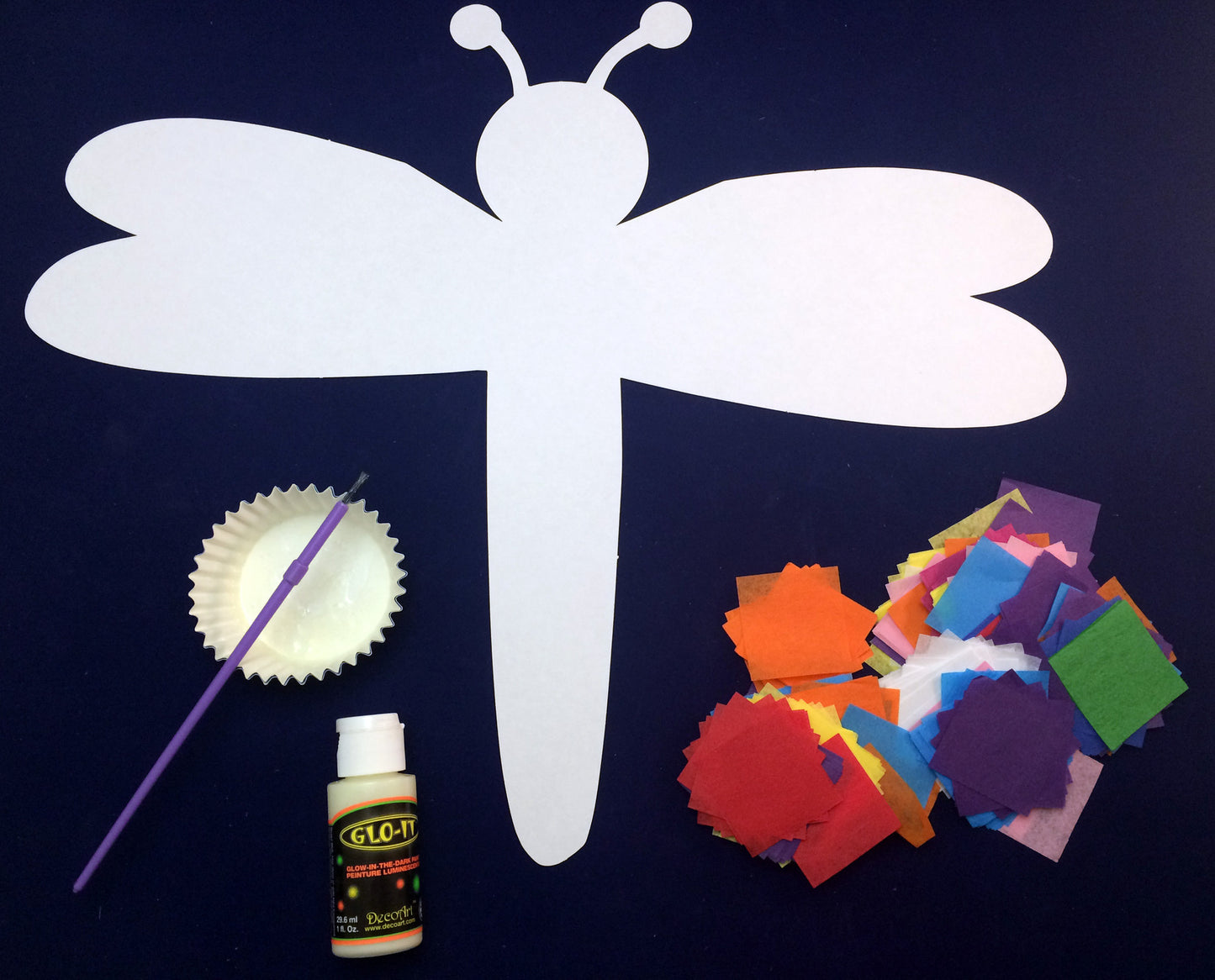 Art Activity - Collage Firefly that Glows-In-The-Dark Inspired by The Very Lonely Firefly by Eric Carle