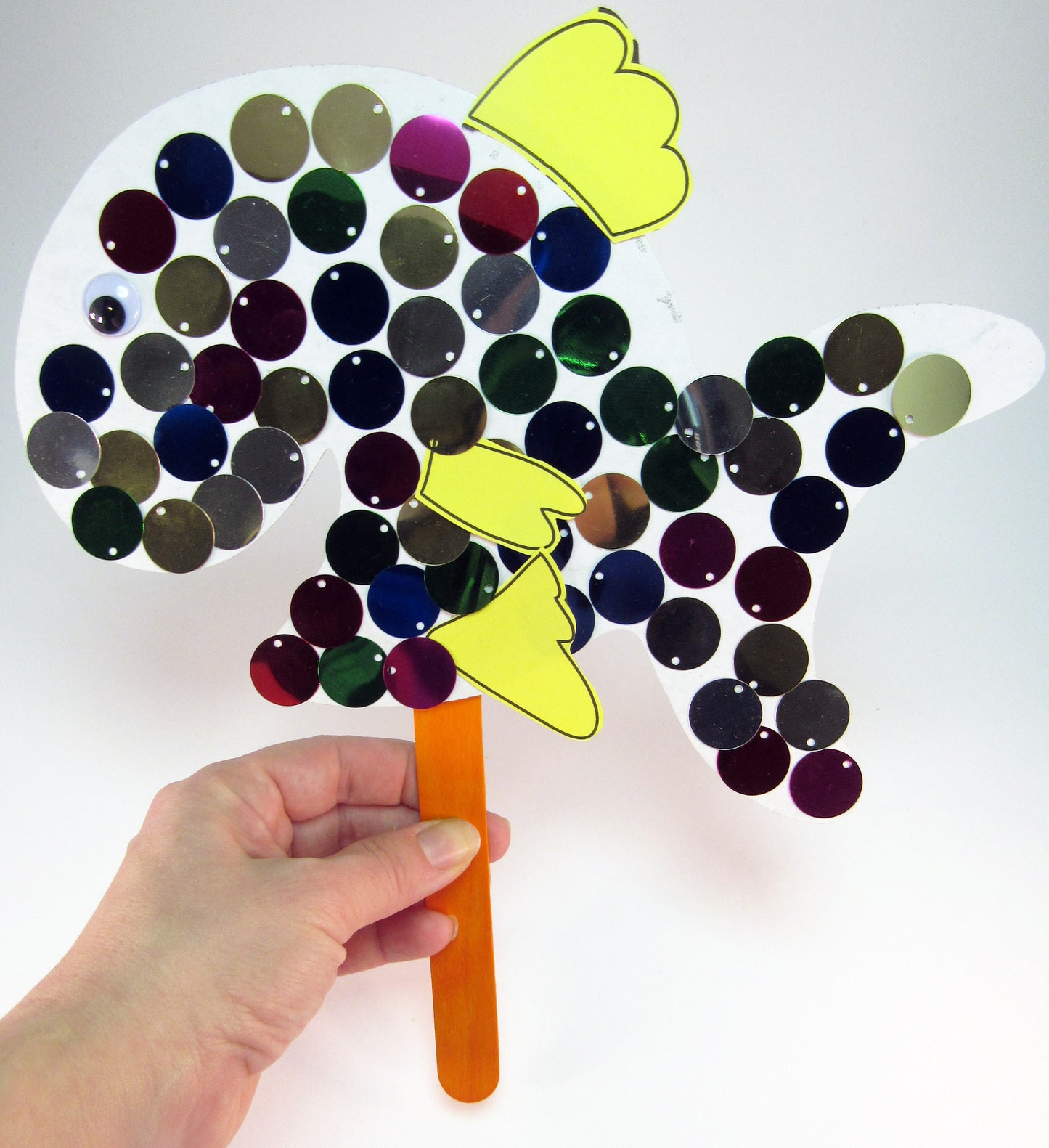 Fishstick Puppet: Art Activity inspired by A Fish Out of Water by Helen Palmer