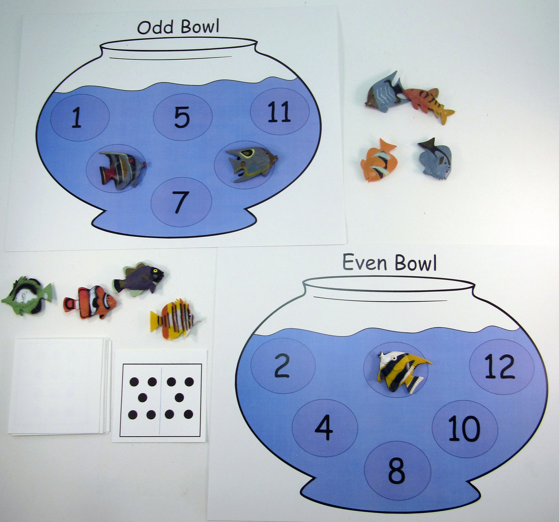 Odd and Even Fish Bowl Bingo: Math Activity inspired by A Fish Out of Water by Helen Palmer