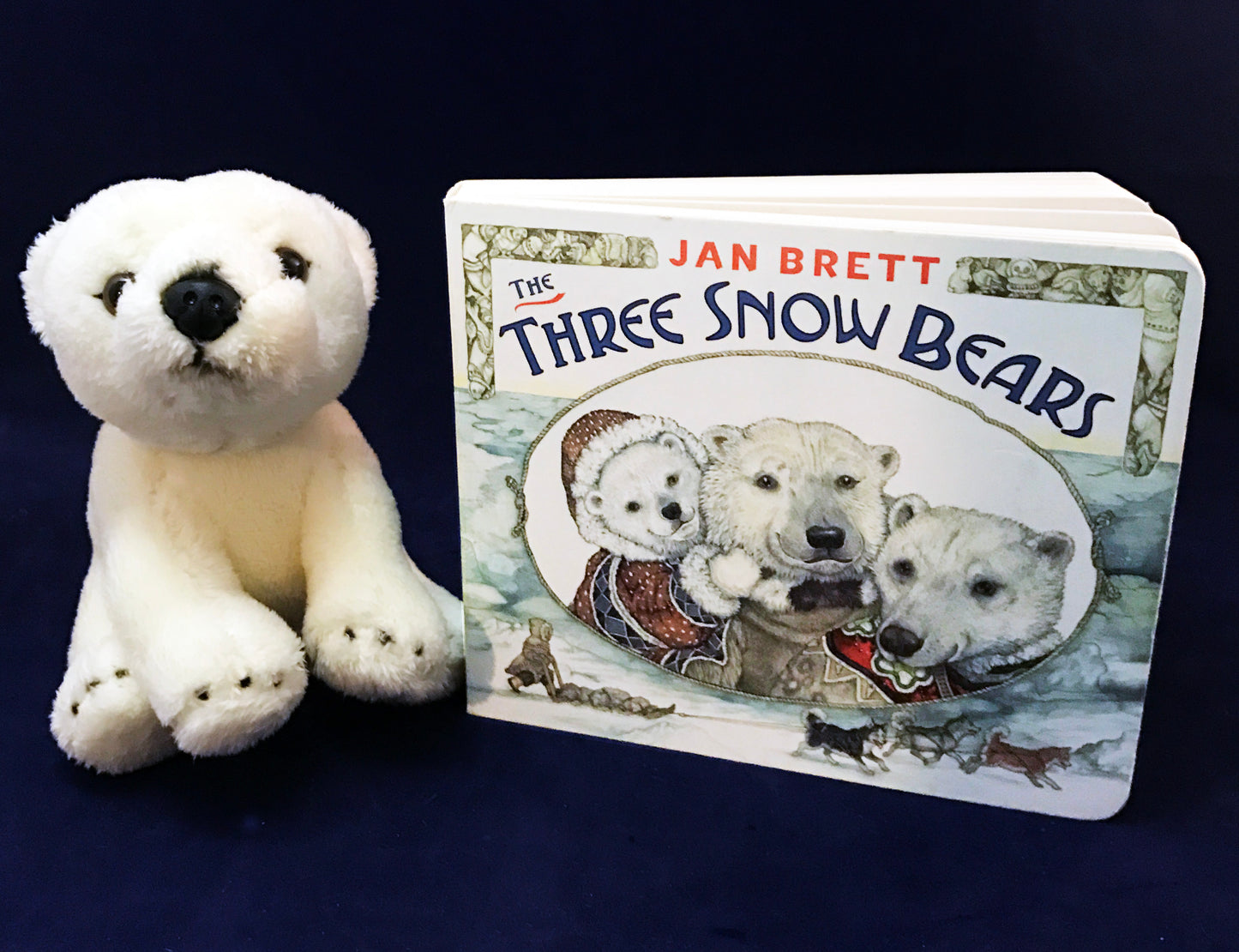 Plush polar bear doll to go along with The Three Snow Bears by Jan Brett