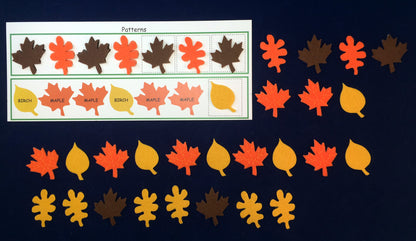 Math activity - Leaf patterns inspired by the book Leaves by David Ezra Stein