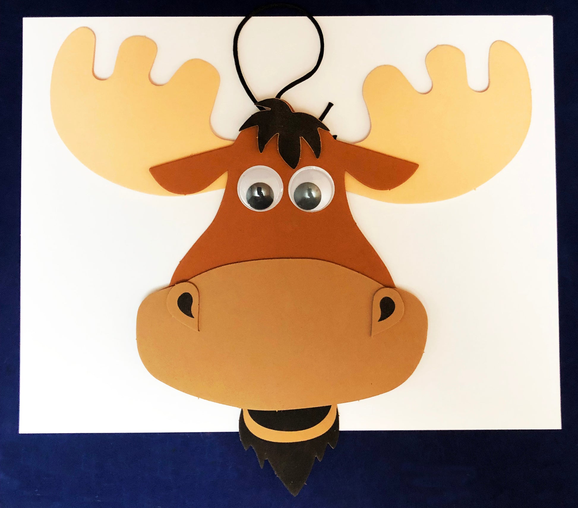 Moose face craft art kids