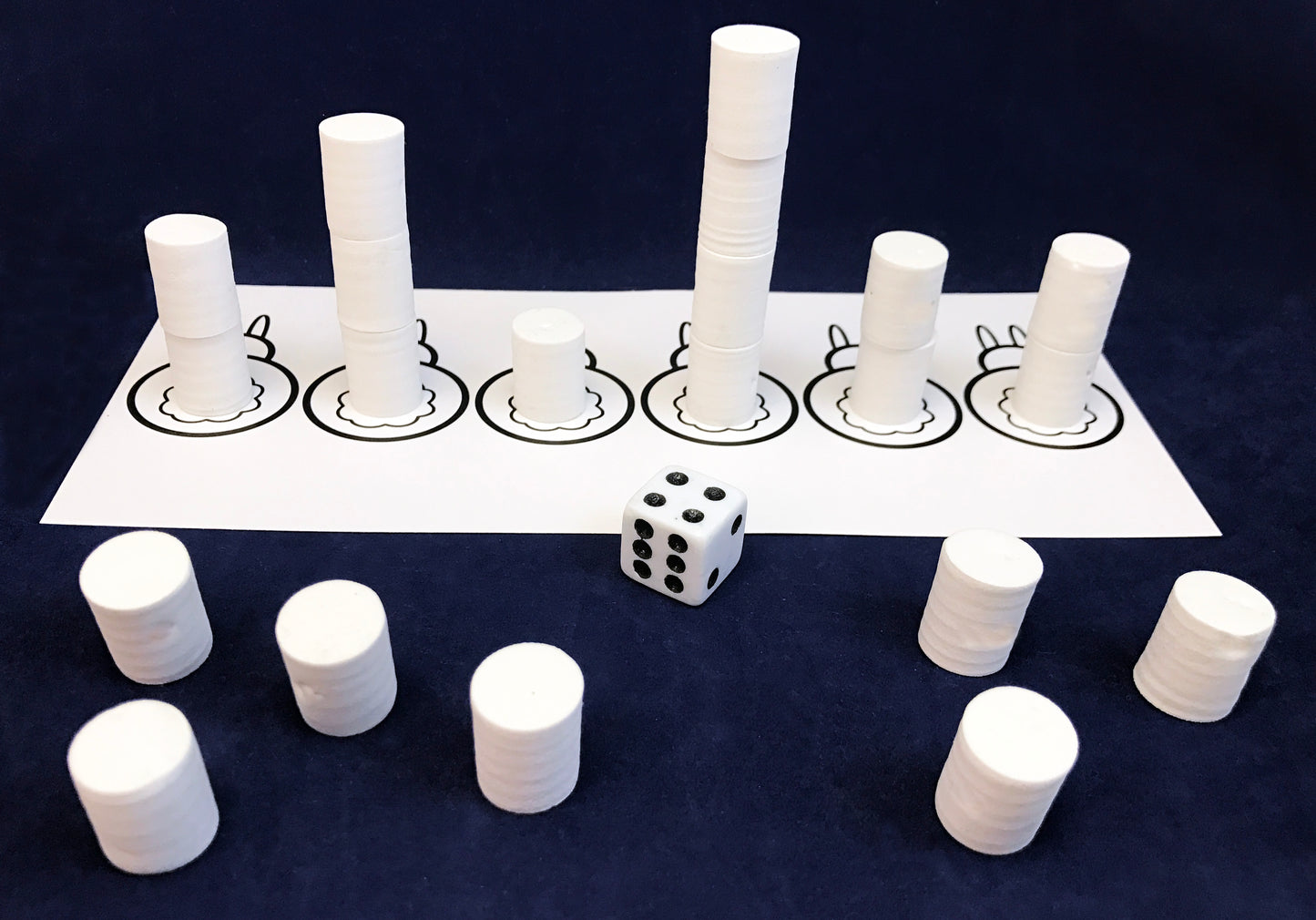 Marshmallow Math Game - graphing with foam marshmallows