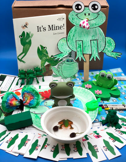 Frog themed STEM kids activities SPRING