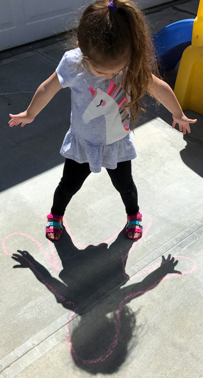 Record your shadow with chalk