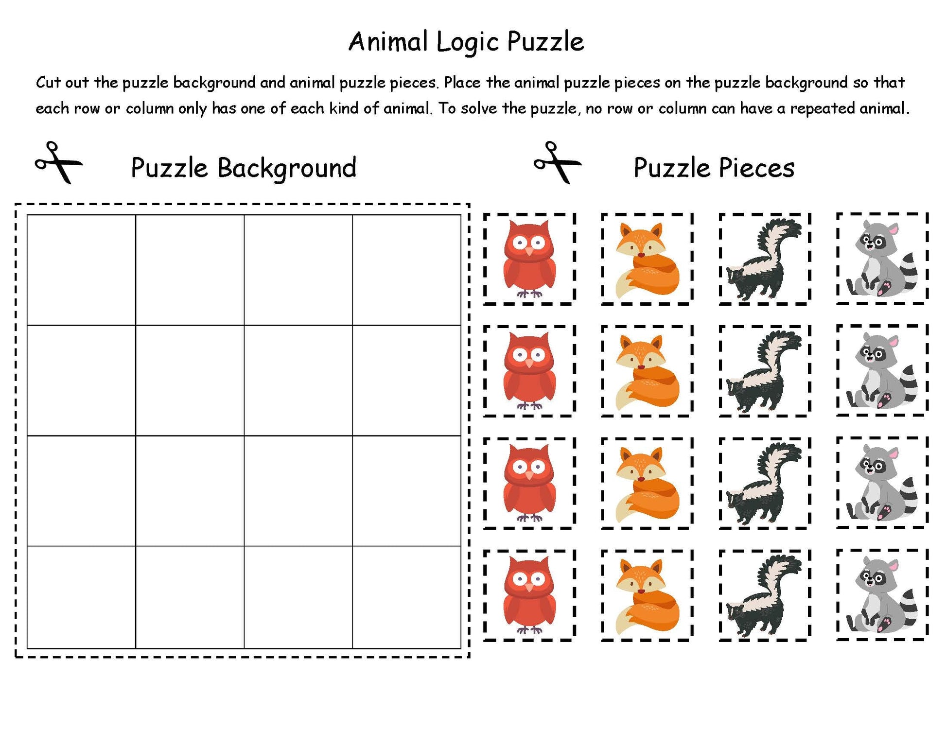 Animal Logic Puzzle