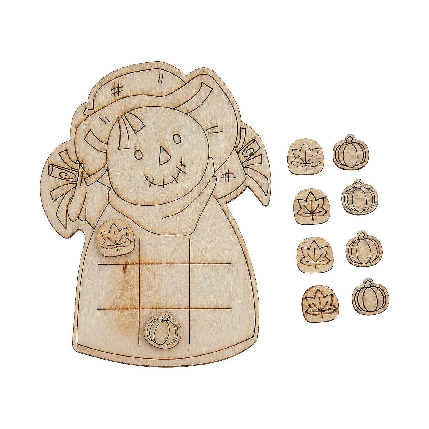 wooden scarecrow tic-tac-toe