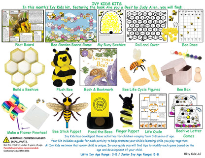STEAM activities inspired by the children's book Are you a bee?