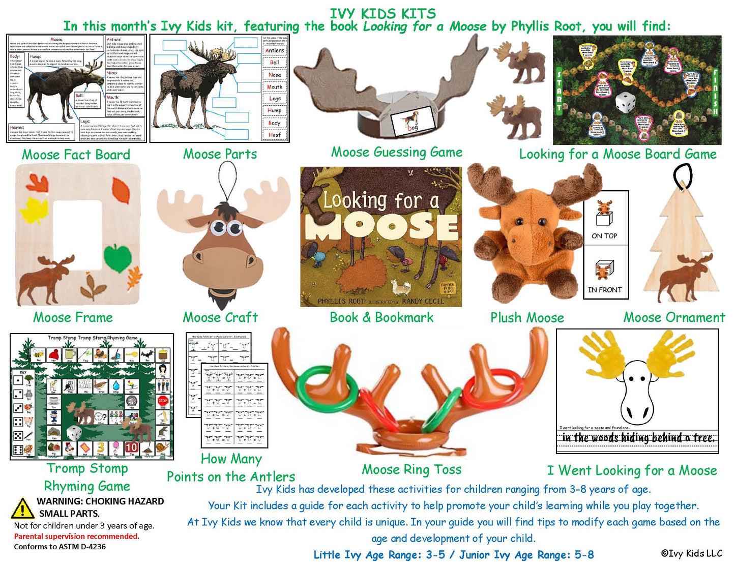 Moose themed activities inspired by Looking for a Moose Book
