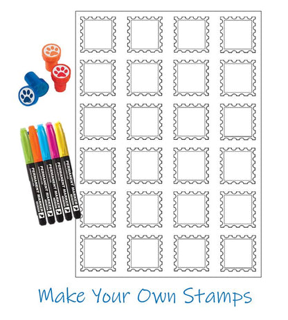 make your own stamps kids activity